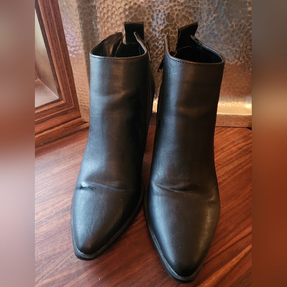 Universal Thread Black Side Zip Ankle Bootie - image 2